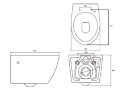 Nautic New Design Vegghengt toalett hvit